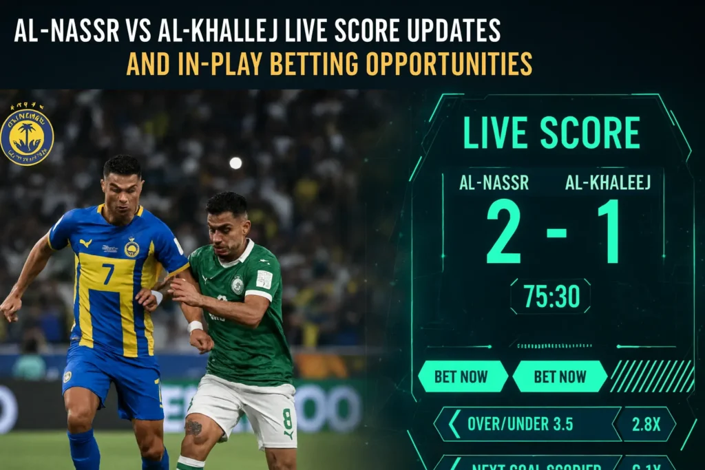 Al-Nassr Vs Al-Khaleej Live Score Updates and In-Play Betting Opportunities