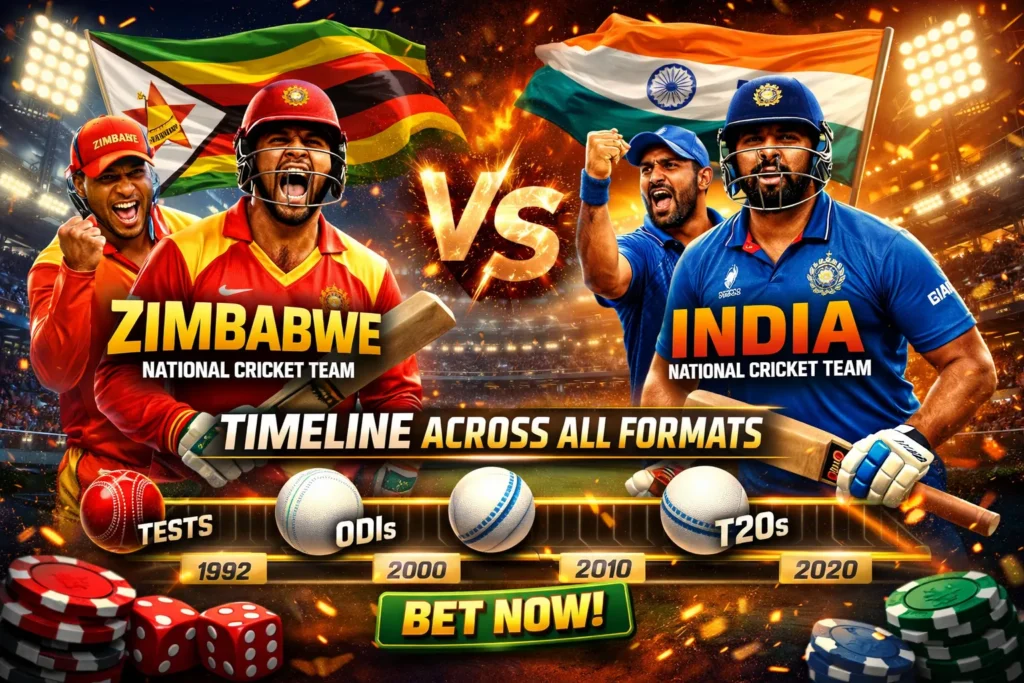 Zimbabwe National Cricket Team vs India National Cricket Team Timeline Across All Formats