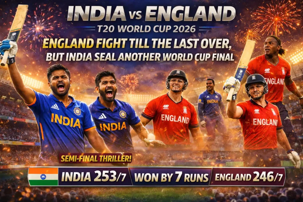 England Fight Till the Last Over, But India Seal Another World Cup Final
