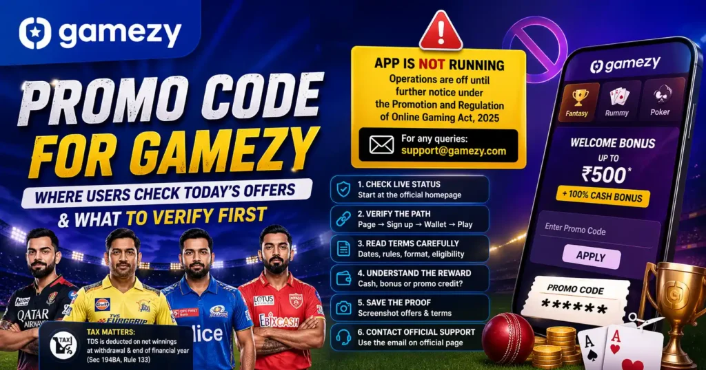 Promo Code for Gamezy Where Users Check Today’s Offers and What to Verify First